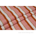 Striped Rib Knit Hacci Hatchi Fabric Lurex Glittered